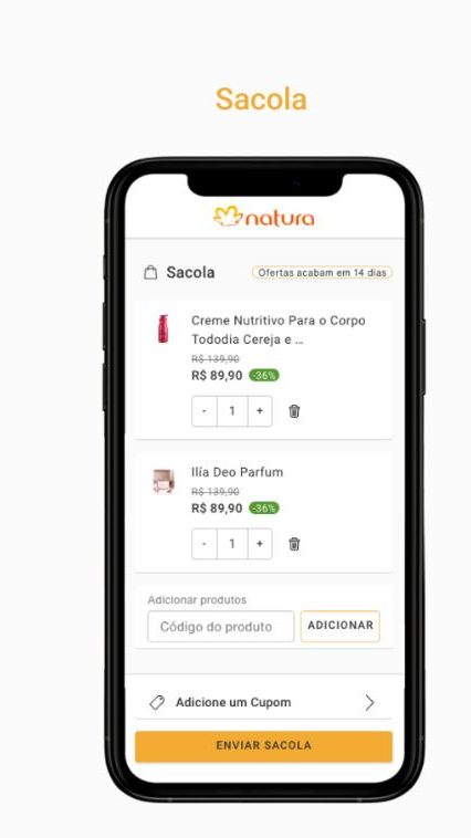 Ofertas para Clientes, tela do protótipo