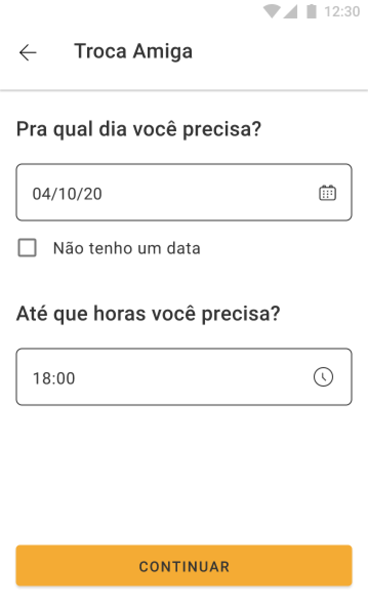 Troca Amiga, tela 3